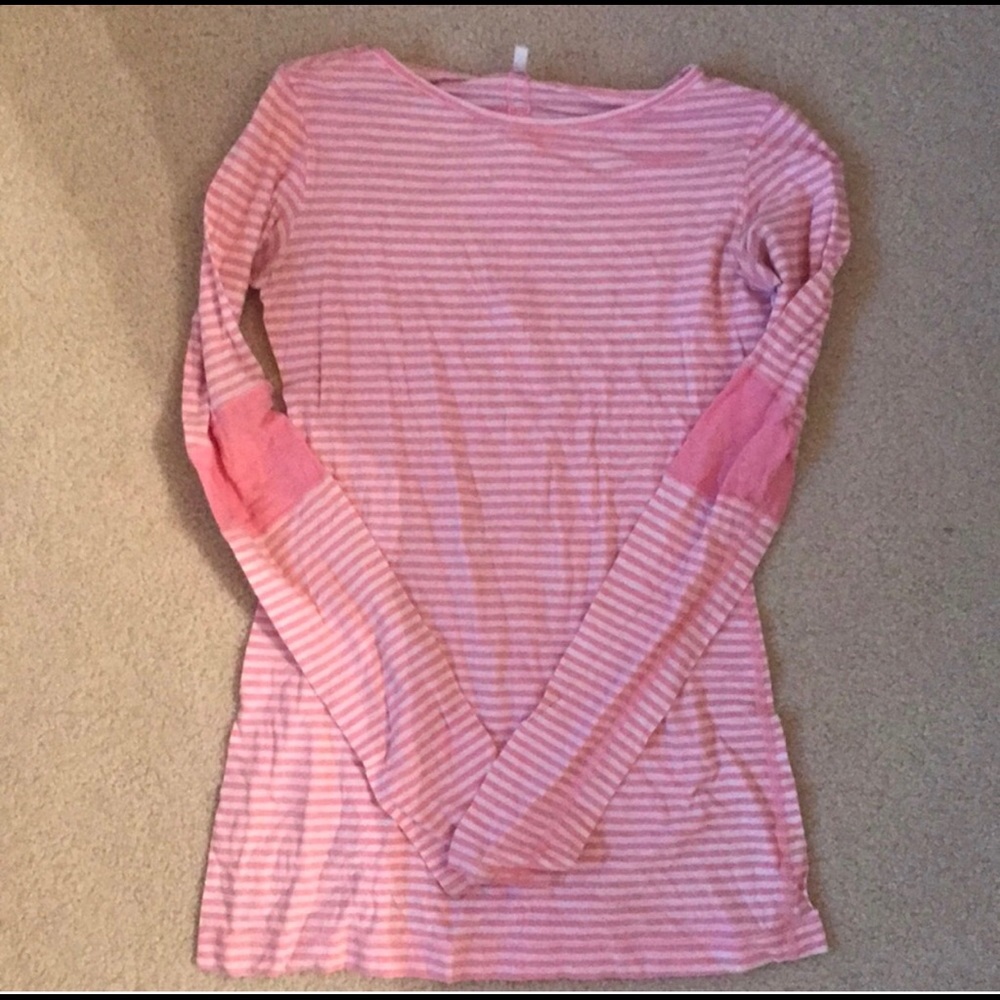 Lululemon Pink Striped Shirt 6